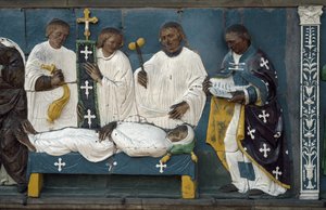 死者の埋葬、詳細、1526-28 作： Luca Della Robbia