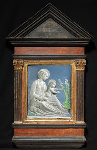 マドンナと子供、c。 1460-1470。 作： Luca Della Robbia