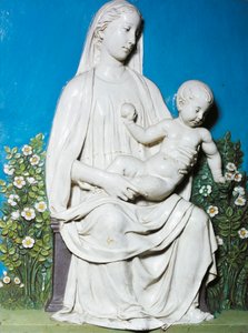 薔薇園の聖母」 1450-55年頃 （テラコッタ） 作： Luca Della Robbia