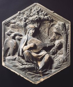 音楽（オルフェウス）」ルカ・デッラ・ロッビア（約1400～1482）作 作： Luca Della Robbia
