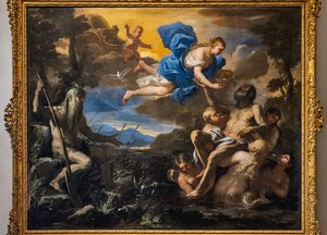金星によって不死にされたアエネアス、17世紀後半（キャンバスに油彩） 作： Luca Giordano