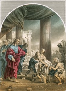 奇跡：「そして、彼は立ち上がって、彼の家に出発しました。」 作： Luca Giordano