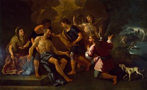 ラツィオ州アルヴィート市庁舎に保存されているルカ・ジョルダーノ（1632-1705）の絵画。イタリア 作： Luca Giordano