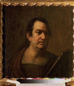 「男の肖像」イタリアの知識人または学者の肖像。 ルカ・ジョルダーノ (1632-1705) の絵画 エルミタージュ美術館、サンクトペテルブルク 作： Luca Giordano