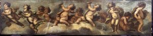 プッティ・ディスポーティング」（紙・キャンバス）（詳細は67088-90を参照） 作： Luca Giordano