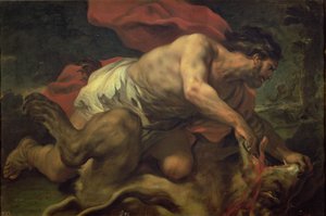 サムソンとライオン 作： Luca Giordano