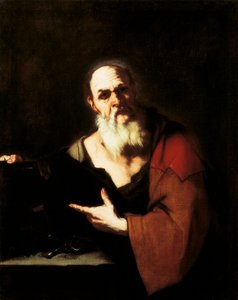 ルカ・ジョルダーノ（1634-1705）作「ソクラテス」、油彩・キャンバス 作： Luca Giordano