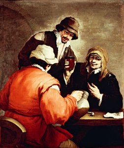 ルカ・ジョルダーノ（1634-1705）作「酒場の風景」 油彩・キャンバス 作： Luca Giordano