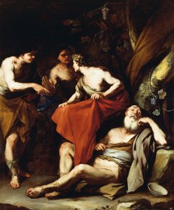 ルカ・ジョルダーノ作『ノアの酩酊』油彩・キャンバス 作： Luca Giordano
