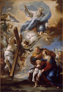 情熱の象徴を持つ聖家族、c。 1660年。 作： Luca Giordano