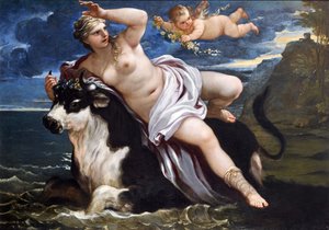 エウロパのレイプ。 作： Luca Giordano