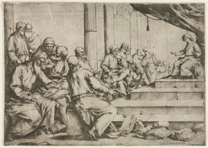神殿で教える若いキリストc。 1653年。