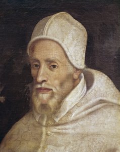 ルカ・ロンギ (1507-1580) が描いた、教皇パウロ 3 世 (1468-1549) の肖像 作： Luca Longhi