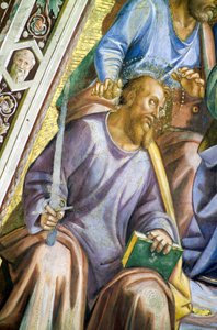使徒たち、聖パウロの詳細 作： Luca Signorelli