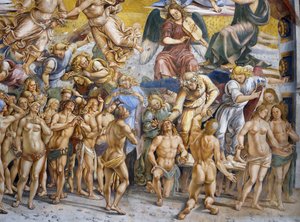 最後の審判」のフレスコ画「楽園の祝福」より 作： Luca Signorelli