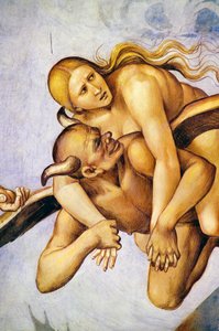 最後の審判」のフレスコ画より「地獄に堕ちた人々