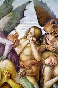 最後の審判」のフレスコ画より「地獄に堕ちた人々