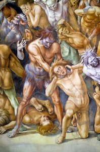 最後の審判のフレスコ画サイクルから、地獄で呪われた