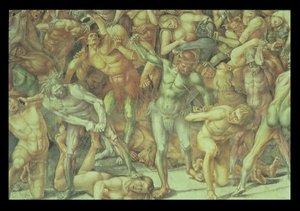 地獄、最後の審判から（詳細） 作： Luca Signorelli