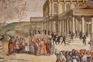 説教と反キリストの事実、詳細、詳細 作： Luca Signorelli