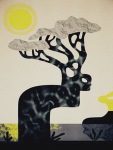 陽光を浴びる精霊の木 作： 
