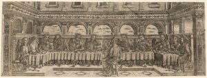 最後の晩餐のペア、約1500年 作： Lucantonio degli Uberti