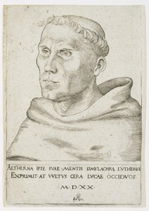 マーティン・ルター、4分の3ビューのバスト 作： Lucas Cranach the Elder