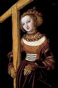 十字架のあるセントヘレナ 作： Lucas Cranach the Elder