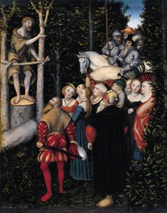 洗礼者ヨハネの説教 作： Lucas Cranach the Elder