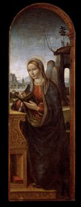 「受胎告知の聖母」 ルカ・バウド作（1460/70-1509/10） サンクトペテルブルク、エルミタージュ美術館 作： Lucas Baudo
