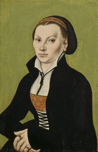 Catharina von Bora、1527 作： Lucas Cranach the Elder