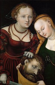 1537年以降、ユディトとホロフェルネスの頭を持つメイド