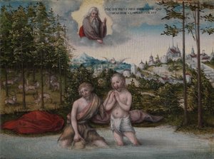 キリストのバプテスマ 作： Lucas Cranach