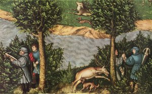 選帝侯フリードリヒとの雄鹿狩り
 詳細 作： Lucas Cranach the Elder