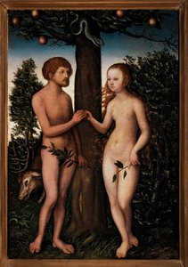 アダムとイブ。 作： Lucas Cranach the Elder