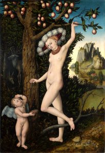キューピッドは金星に不平を言う 作： Lucas Cranach the Elder