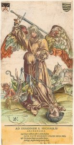 魂の秤としての聖ミカエル 作： Lucas Cranach the Elder