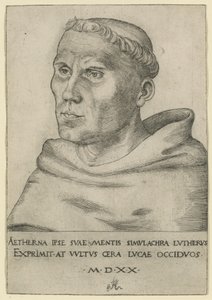 アウグスティヌス修道士としてのルター 作： Lucas Cranach the Elder