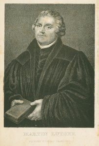 マーティン・ルター、ジェームズ・ウェバーによるリトグラフ（1824-86年）、1850年頃