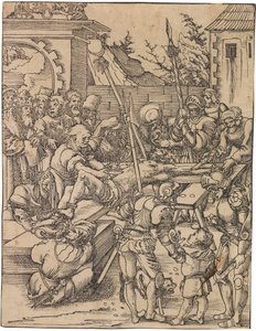 聖バーソロミューの殉教。 十二使徒の殉教シリーズから、c。 1520年。 作： Lucas Cranach the Elder