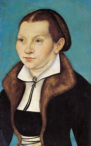 カタリーナ・ルターの肖像、旧姓カタリーナ・フォン・ボラ 1499-1552、1529年。 作： Lucas Cranach the Elder