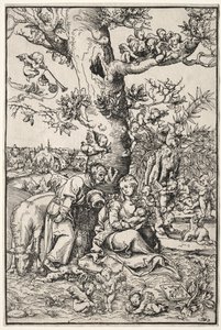 エジプトへの逃避、1509年。 作： Lucas Cranach the Elder