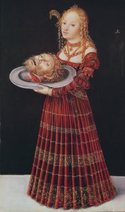 サロメ（木に油を塗る） 作： Lucas Cranach the Elder