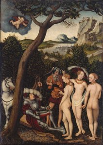 パリの判決、1528年頃 作： Lucas Cranach the Elder