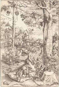 聖ヒエロニムスの悔い改め 作： Lucas Cranach the Elder