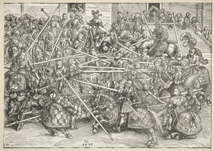 ランスのあるトーナメント、1509年。 作： Lucas Cranach the Elder