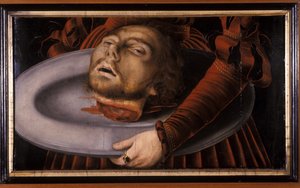 洗礼者ヨハネの頭（松林に油彩） 作： Lucas Cranach the Elder