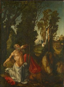 悔い改めた聖ジェローム、1502 作： Lucas Cranach the Elder