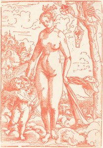 ヴィーナスとキューピッド 作： Lucas Cranach the Elder
