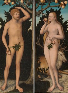 アダムとイブ 作： Lucas Cranach the Younger